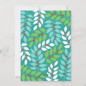 Script JOY - Modern Aqua White met Business Logo Feestdagenkaart (Achterkant)