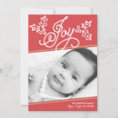 Script Joy Red | Kaart voor Kerstmis (Voorkant)