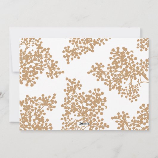 Script Joyeux Noel Gold Foliage-fotokaart Feestdagenkaart (Achterkant)