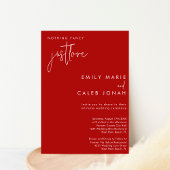 Script Just Love Red Intimate Wedding Courthouse Kaart