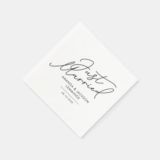 Script Just Married Wedding Reception Servet (Hoek)