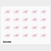Script K Monogram Labels (Hot Pink / Black) (Vel)