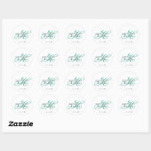 Script K Monogram Labels (Smaragd / Zwart) (Vel)
