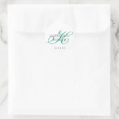 Script K Monogram Labels (Smaragd / Zwart) (Tas)