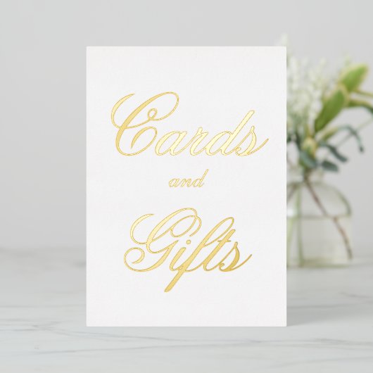 Script Kaarten en Cadeaus Folie Tafelkaart 5x7 (Staand Voorkant)