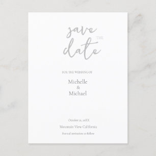 Script Kalligrafie Bruiloft Modern Save the Date Aankondigingskaart