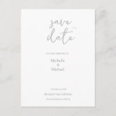 Script Kalligrafie Bruiloft Modern Save the Date Aankondigingskaart (Voorkant)