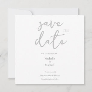 Script Kalligrafie Bruiloft Modern Save the Date Bedankkaart