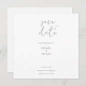 Script Kalligrafie Bruiloft Modern Save the Date Bedankkaart (Voorkant / Achterkant)