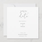 Script Kalligrafie Bruiloft Modern Save the Date Bedankkaart (Voorkant)