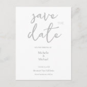Script Kalligrafie Bruiloft Modern Save the Date Briefkaart (Voorkant)