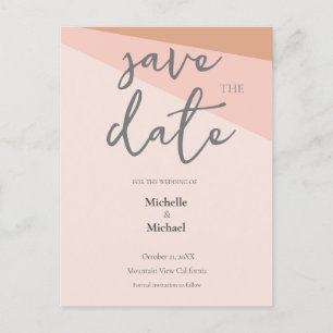 Script Kalligrafie Bruiloft Modern Save the Date Briefkaart