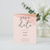 Script Kalligrafie Bruiloft Modern Save the Date Briefkaart (Staand voorkant)