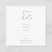 Script Kalligrafie Bruiloft Modern Save the Date Informatiekaartje (Voorkant)