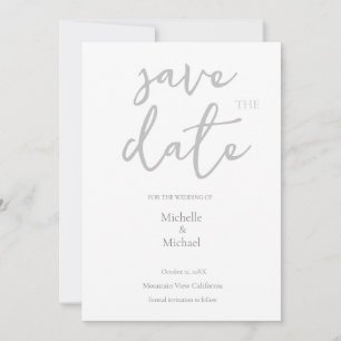 Script Kalligrafie Bruiloft Modern Save the Date Kaart