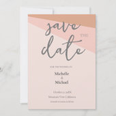Script Kalligrafie Bruiloft Modern Save the Date Kaart (Voorkant)