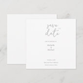 Script Kalligrafie Bruiloft Modern Save the Date Kaart (Voorkant / Achterkant)
