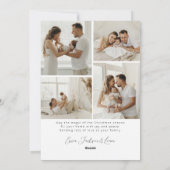 Script kalligrafie kerst boog foto feestdagenkaart (Achterkant)