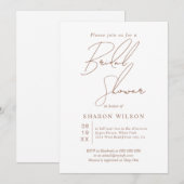 Script kalligrafie mocha en wit Vrijgezellenfeest Kaart (Voorkant / Achterkant)