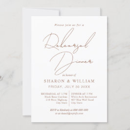 Script kalligrafie mocha, witte repetitie diner kaart