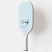 Script Kalligrafie Naam Minimalist Chic Light Blue Pickleball Paddle (Links)
