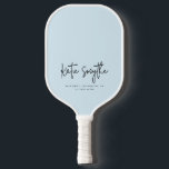 Script Kalligrafie Naam Minimalist Chic Light Blue Pickleball Paddle<br><div class="desc">Script Kalligrafie Naam Minimalist Chic Light Blue Pickleball Paddle</div>