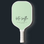 Script Kalligrafie Naam Minimalist Chic Sage Green Pickleball Paddle<br><div class="desc">Script Kalligrafie Naam Minimalistische Chic Sage Green Pickleball Paddle</div>