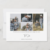 Script Kalligrafie Portret Kerst Foto Feestdagenkaart (Achterkant)