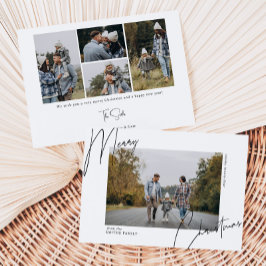 Script Kalligrafie Portret Kerst Foto Feestdagenkaart