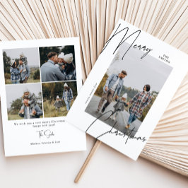 Script Kalligrafie Portret Kerst Foto Feestdagenkaart