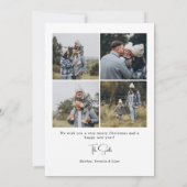 Script Kalligrafie Portret Kerst Foto Feestdagenkaart (Achterkant)
