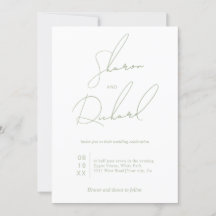 Script kalligrafie salie groen minimalistische bru