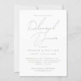 Script kalligrafie salie groen repetitie diner kaart