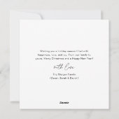 Script Kerstmis 4 Familie Foto Nautisch Beachy Feestdagenkaart (Achterkant)