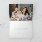 Script Kerstmis en Binnenfoto Zwart Vakantie Kaart (Binnen)