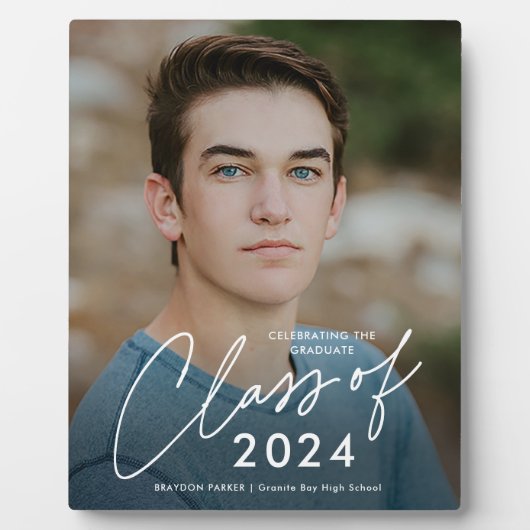 Script Klasse van 2024 Foto Afstuderen Fotoplaat (Voorkant)