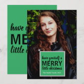 Script Kleine Kerstmis Feestdagenkaart (Voorkant / Achterkant)