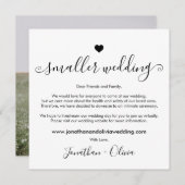 Script Kleinere Trouwfeest Foto Trouwen Aankondiging (Voorkant / Achterkant)