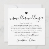 Script Kleinere Trouwfeest Foto Trouwen Aankondiging (Voorkant)