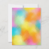 Script Kleurrijk Abstract Handschrift Monogrammed Notitiekaartje (Achterkant)