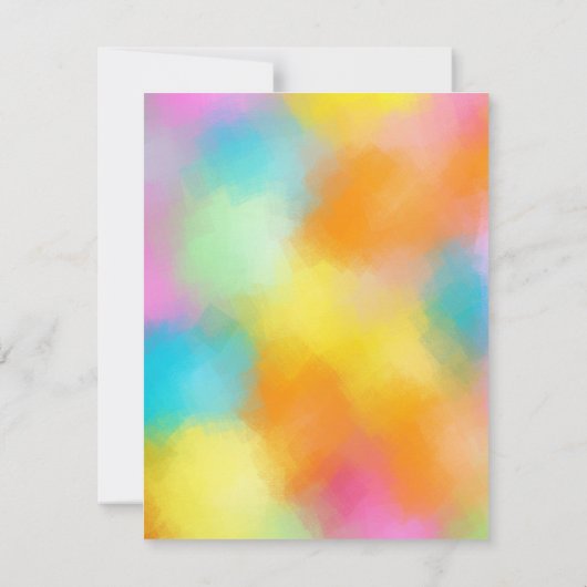 Script Kleurrijk Abstract Handschrift Monogrammed Notitiekaartje (Achterkant)