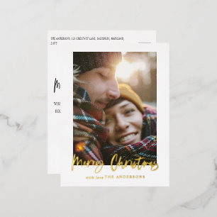 script kwam kerstfoto folie feestdagen briefkaart