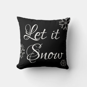 script LAAT IT SNEEUW - typografie Kussen