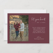 Script Laat je hart licht zijn Foto Kerstmis Feestdagenkaart (Voorkant)