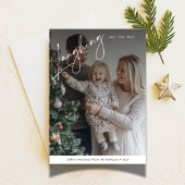 Script lachen helemaal grappig kerstfoto feestdagenkaart