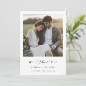 Script Landelijk Hooi Bal Foto We Zeiden Ja Trouwe Aankondiging (Staand voorkant)