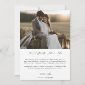 Script Landelijk Hooibaal Foto We Zeiden Ja Trouwk Aankondiging (Achterkant)