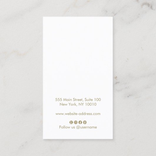 Script Lavender Waterverf die juwelenvertoning ver Visitekaartje (Achterkant)