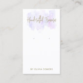 Script Lavender Waterverf die juwelenvertoning ver Visitekaartje (Voorkant)