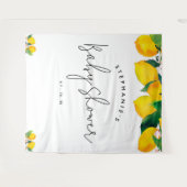 Script Lemon Baby shower Foto Booth Backdrop Wandkleed (Voorkant (horizontaal))